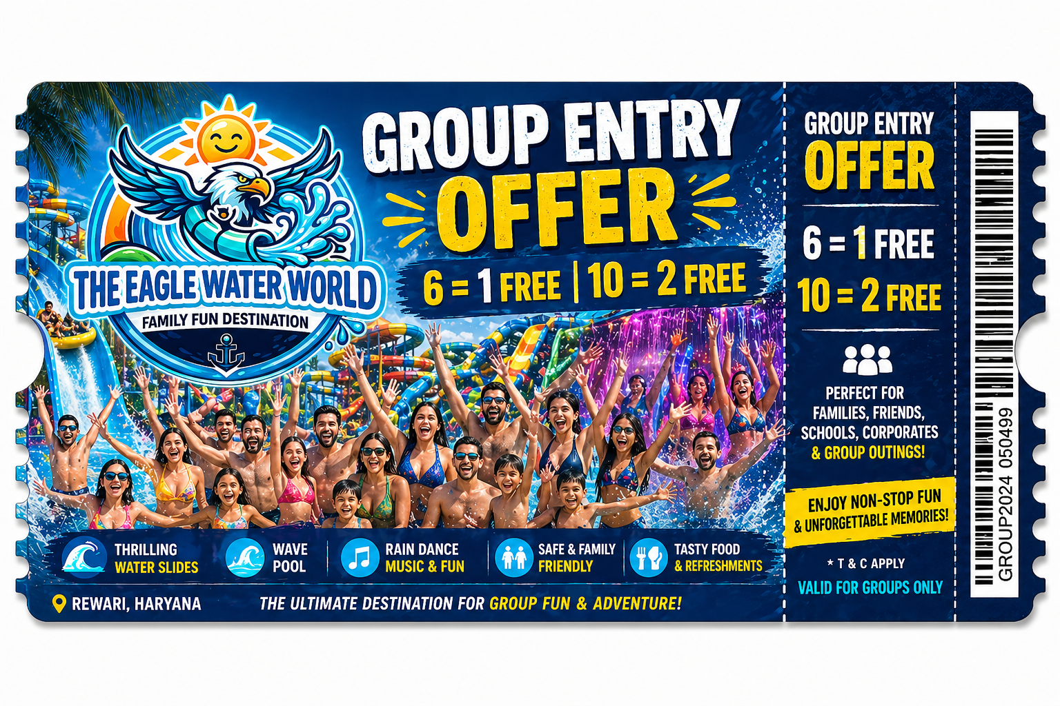 Group Pricing Poster - THE EAGLE WATER WORLD